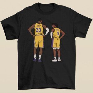 NEW Bron and Bronny James Los Angeles Basketball T-Shirt